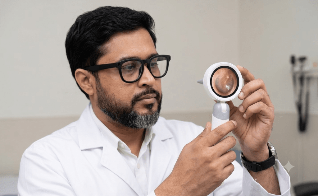 Portable Smart Ear Endoscope Otoscope with Integrated HD Screen