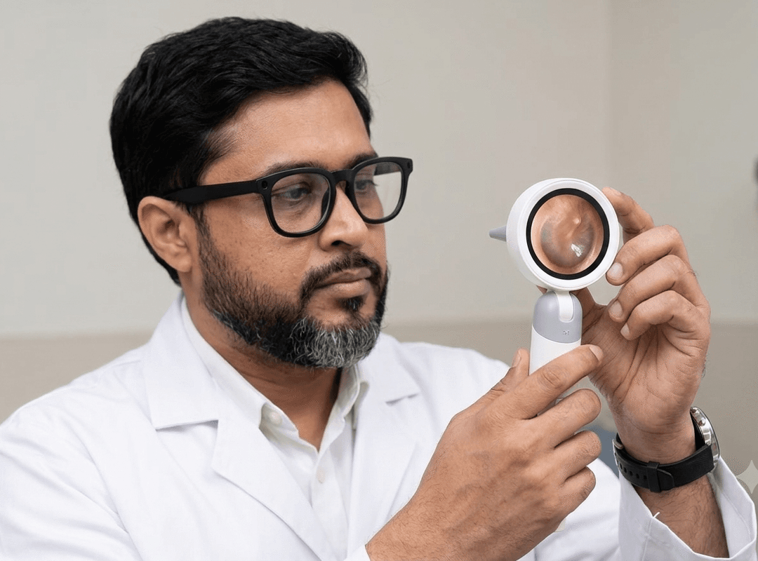 Portable Smart Ear Endoscope Otoscope with Integrated HD Screen