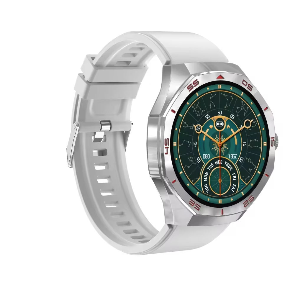 Designed for versatility, this rectangular timepiece features a sharp 1.46-inch IPS display and is housed in a robust alloy body with a premium stainless steel band. Whether you are tracking your fitness, monitoring your heart rate, or navigating the outdoors with the built-in compass and altitude meter, this device keeps you connected with call functionality and push message alerts. With an IP67 waterproof rating,