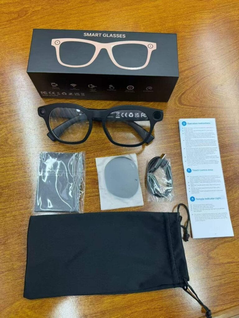 CY03 AI Smart Camera Glasses With 8 Million Pixel 1080P Resolution Dual Speaker for Clear Calls 290mAh Long Battery