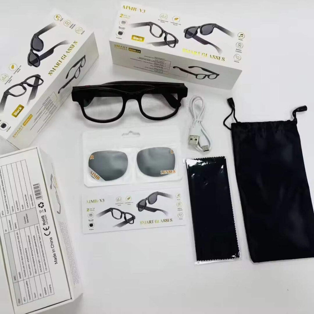 Sports Smart Glasses Handsfree Open Music Sunglasses Wireless UV Protection Touch Control BT Call Magnetic Rechargeable