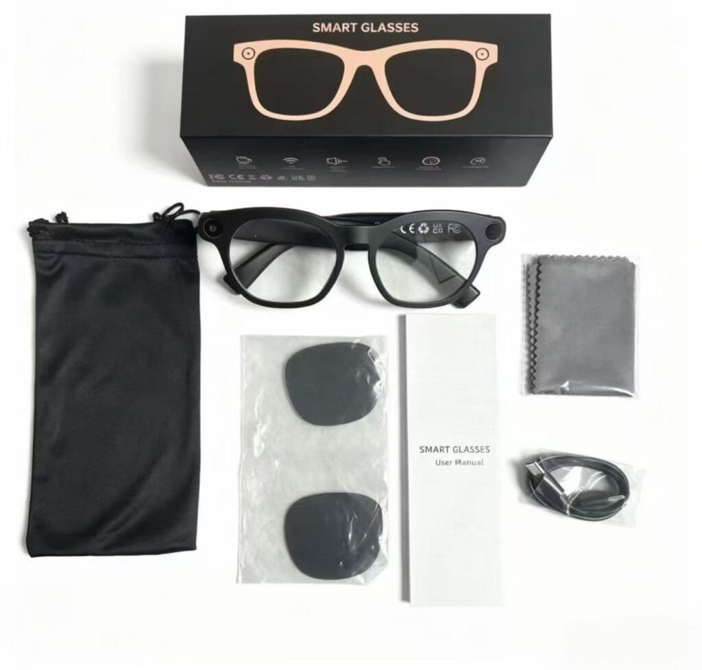 CY03 AI Smart Camera Glasses With 8 Million Pixel 1080P Resolution Dual Speaker for Clear Calls 290mAh Long Battery