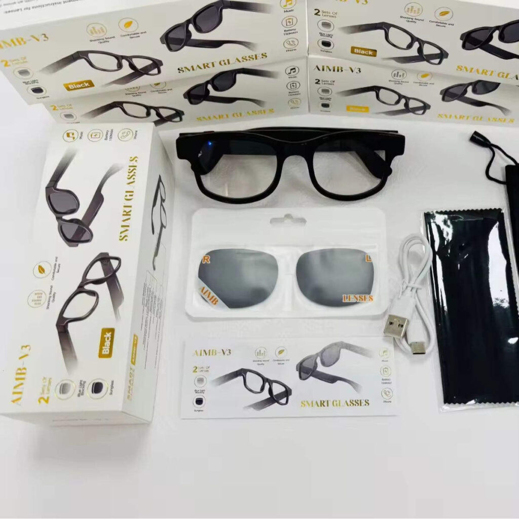 Sports Smart Glasses Handsfree Open Music Sunglasses Wireless UV Protection Touch Control BT Call Magnetic Rechargeable